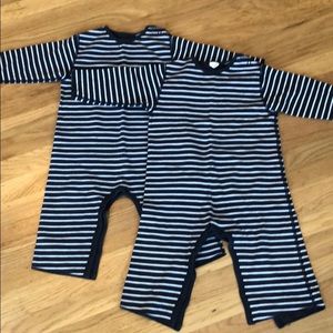 Petite Bateu striped onesie